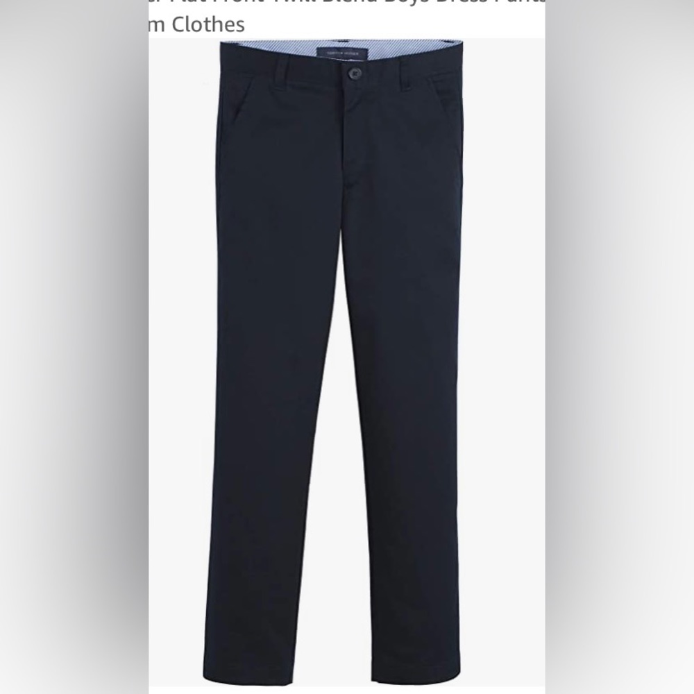 Tommy Hilfiger Boys school uniform pants 16 husky navy blue